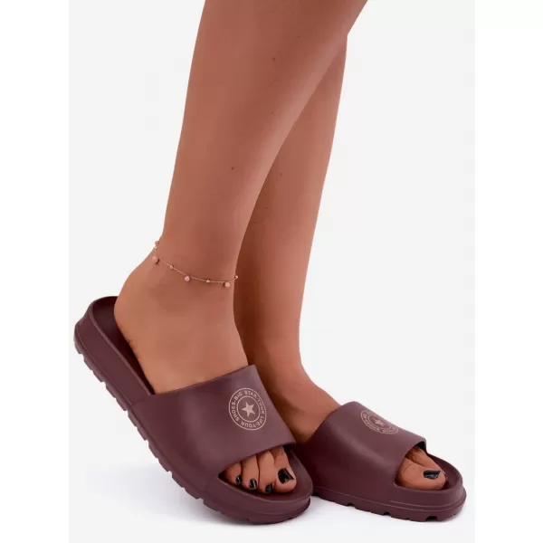  Dámske šľapky BIG STAR SHOES UU274075 VÍNOVÁ 