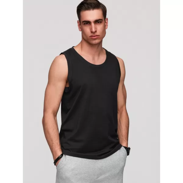  Pánske tielko OMBRE OM-TSBT-0272 BLACK 