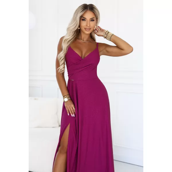  Dámske šaty NUMOCO 299-21 BROKÁTOVÁ FUCHSIA 