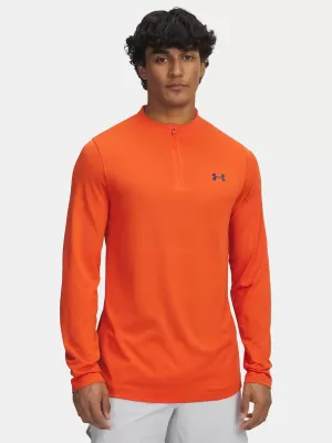 Pánske tričko UNDER ARMOUR VANISH ELITE SEAMLESS 1/4 ZP 1382798-844 ORANŽOVÁ