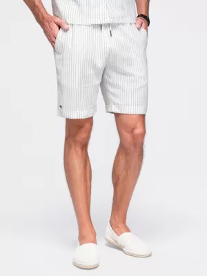 Pánske kraťasy OMBRE OM-SRCS-0208 OFF-WHITE