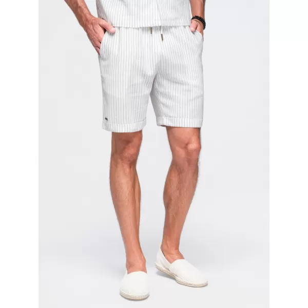  Pánske kraťasy OMBRE OM-SRCS-0208 OFF-WHITE 