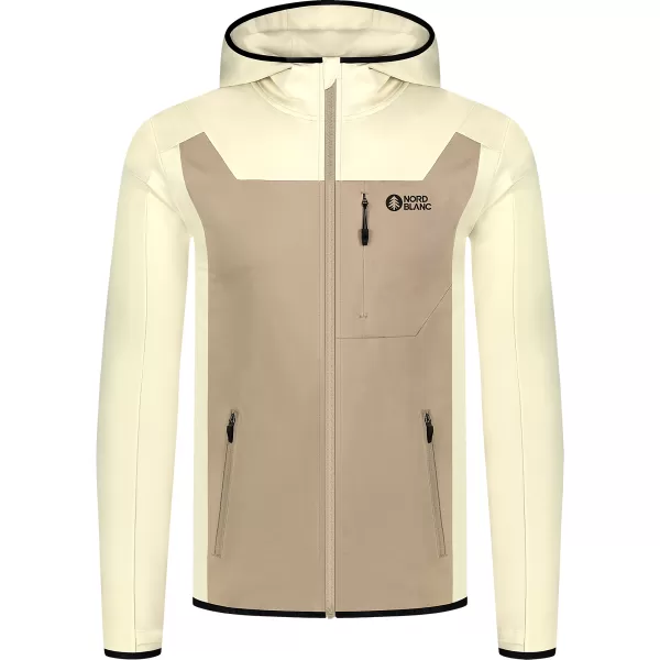  Pánska powerfleece mikina NORDBLANC SPRAWL NBSFM8333 BÉŽOVÁ 