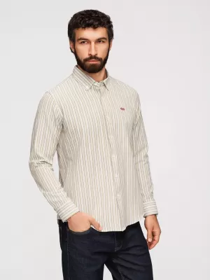 Pánska košeľa OMBRE K703 BEIGE