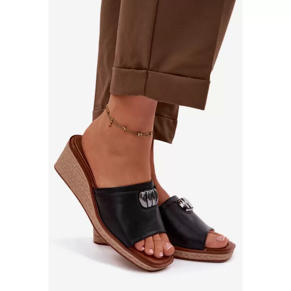  Dámske šľapky SERGIO LEONE KL325 BLACK 