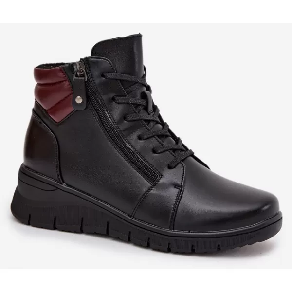  Dámske členkové topánky VINCEZA 39963 BLACK 