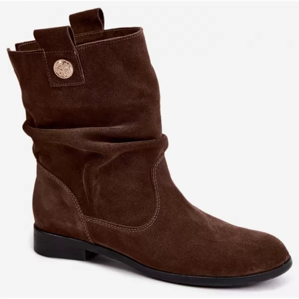  Dámske členkové topánky ZAZOO 4210 CHOCOLATE 