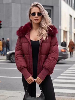 Dámska bunda DSTREET TY5817 BORDOVÁ