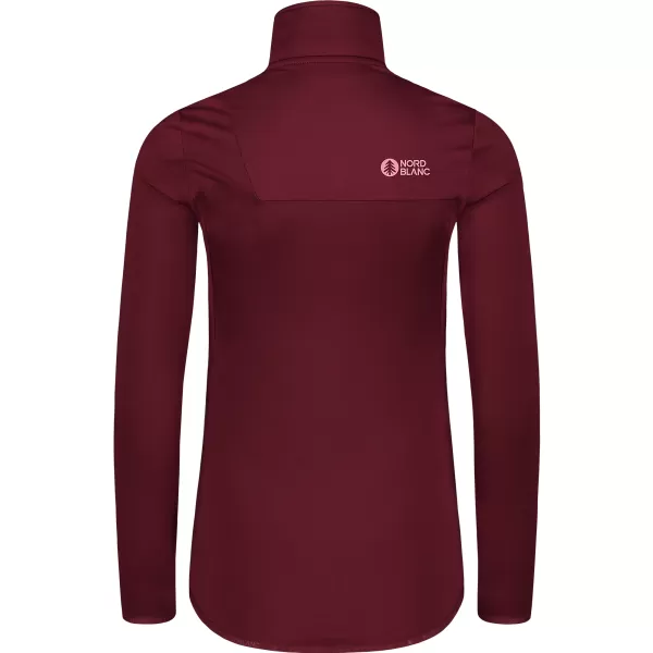  Dámska powerfleece mikina NORDBLANC CRISP NBSFL8338 VÍNOVÁ 