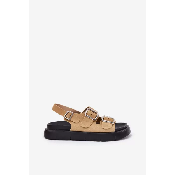  Dámske sandále BIG STAR SHOES RR274665 BEIGE 