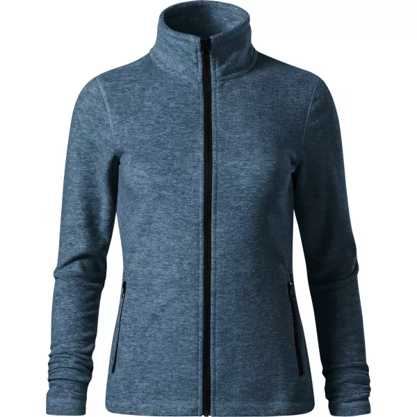  Dámska micro fleece mikina MALFINI FACTOR 853 TMAVÝ DENIM MELÍR 