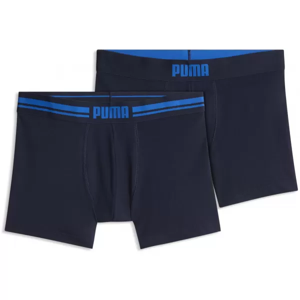  Pánske boxerky PUMA MEN EVERYDAY PLACED LOGO BOXER 2P 93847619 NAVY/BLUE 