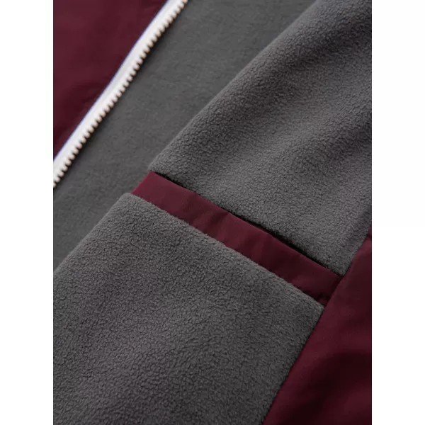  Pánska bunda OMBRE C584 BURGUNDY AND GREY 