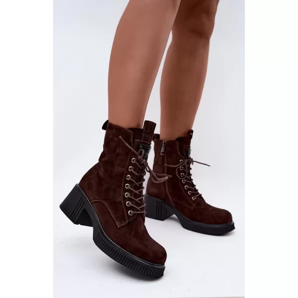  Dámske členkové topánky VINCEZA 67009 BROWN 