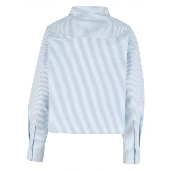  Dámska košeľa URBAN CLASSICS TB8171 LIGHT HORIZON BLUE/WHITE 