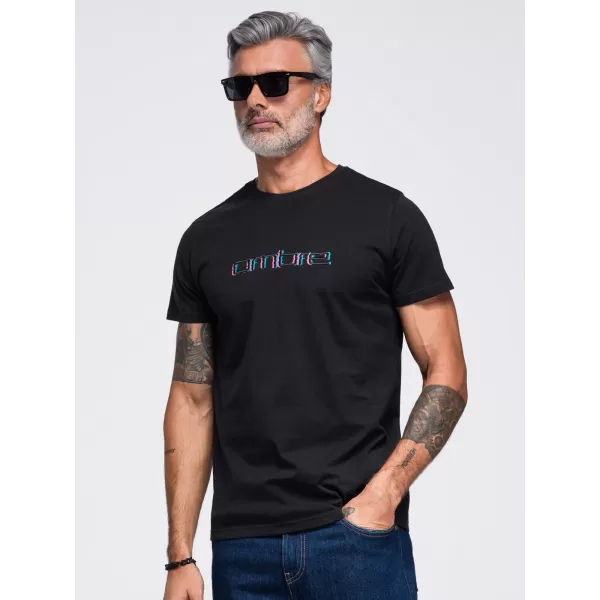  Pánske tričko OMBRE OM-TSPT-0300 BLACK 