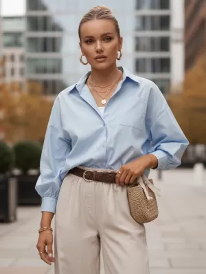 Pánska košeľa DSTREET DY0382 MODRÁ