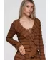 Dámska blúza OMBRE OW-TS-E0067 LIGHT BROWN