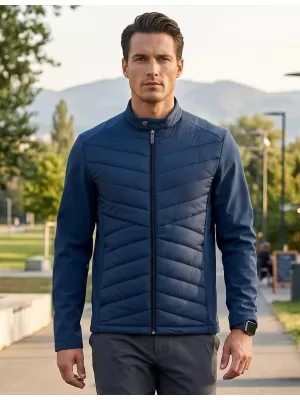 Pánska hybridná bunda MALFINI PREMIUM CROSS 555 NÁMORNÁ MODRÁ