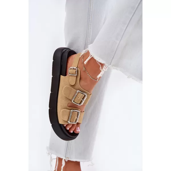  Dámske sandále BIG STAR SHOES RR274665 BEIGE 