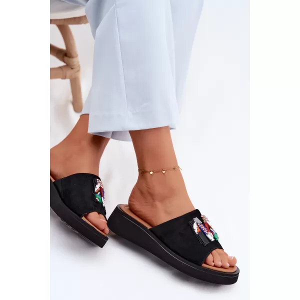  Dámske šľapky VINCEZA 66942 BLACK 