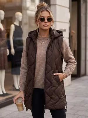 Dámska vesta DSTREET TY6014 HNEDÁ