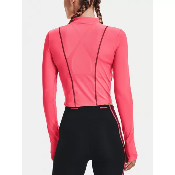  Dámske tričko UNDER ARMOUR UA RUN ANYWHERE LASER LS 1365641-819 RUŽOVÁ 