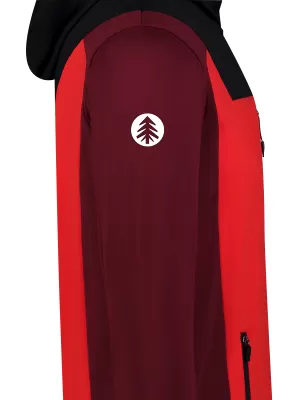 Pánska powerfleece mikina NORDBLANC SPRAWL NBSFM8333 ČERVENÁ