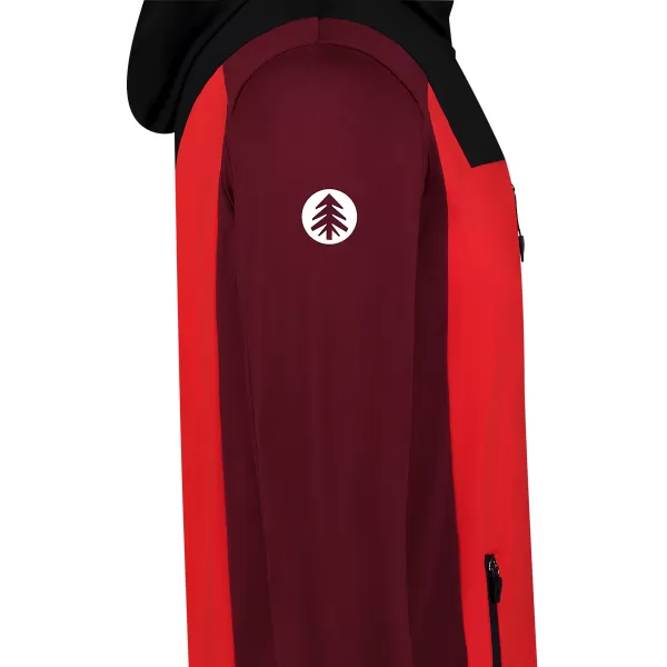  Pánska powerfleece mikina NORDBLANC SPRAWL NBSFM8333 ČERVENÁ 