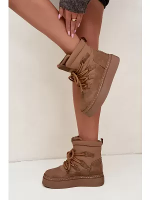 Dámske snehule BIG STAR SHOES UU274190 BROWN/BEIGE