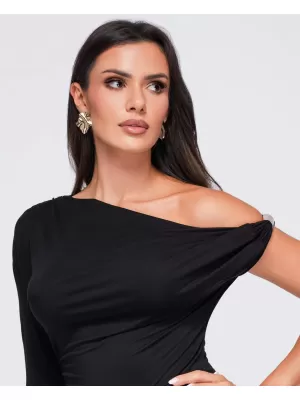 Dámske tričko OMBRE OW-TS-E0075 BLACK