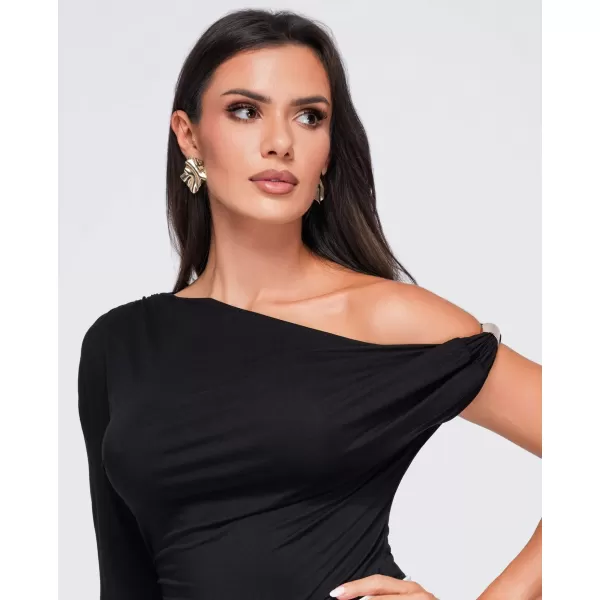  Dámske tričko OMBRE OW-TS-E0075 BLACK 