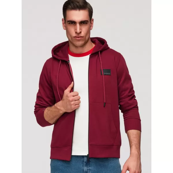  Pánska mikina OMBRE OM-SSZP-0256 RED 