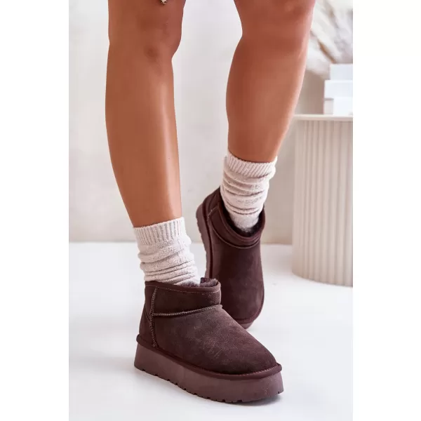  Dámske snehule BOTO W5828 BROWN 