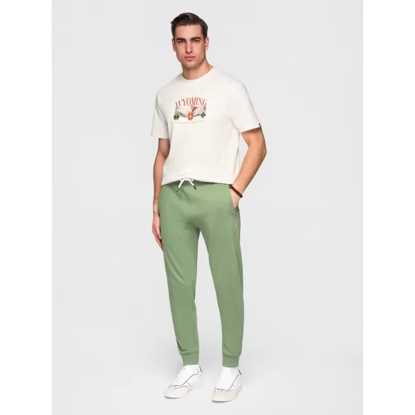  Pánske tepláky OMBRE OM-PABS-0305 GREEN 