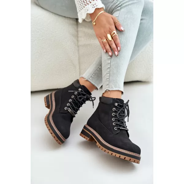  Dámske členkové topánky BIG STAR SHOES OO274A290 BLACK 