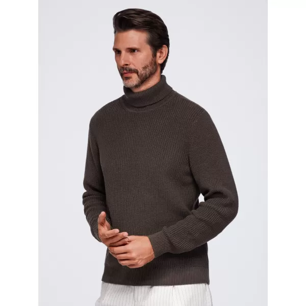  Pánsky rolák OMBRE OM-SWTN-0189 DARK BROWN 