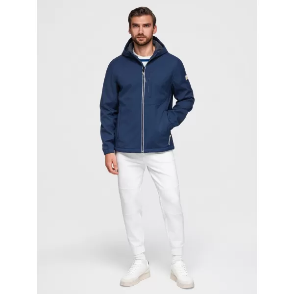 Pánska softshellová bunda OMBRE OM-JANP-0292 NAVY BLUE 