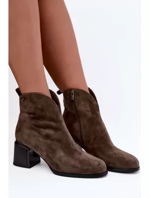 Dámske členkové topánky VINCEZA 91178 BROWN