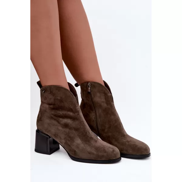  Dámske členkové topánky VINCEZA 91178 BROWN 
