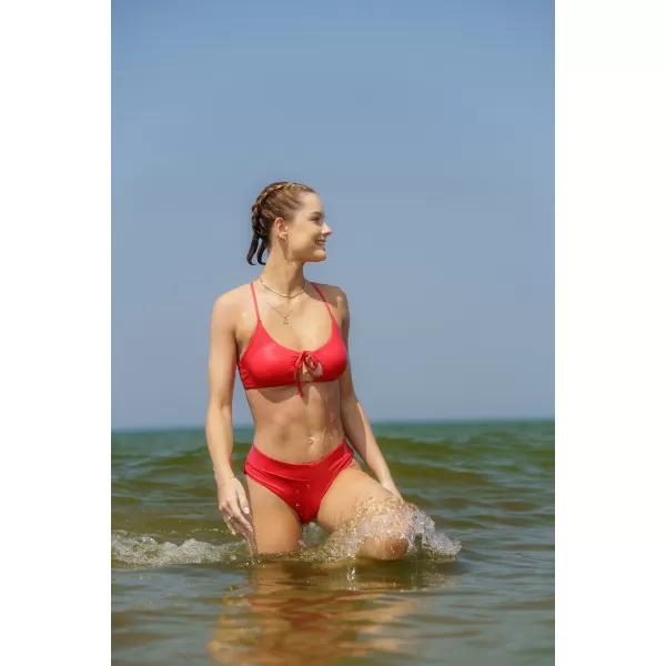  Dámske bikiny - spodný diel NORDBLANC ETHEREAL NBSSS8241 ČERVENÁ 