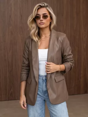 Dámske sako DSTREET PY0166 FANGO