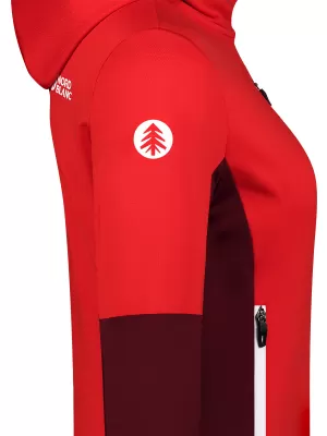 Dámska powerfleecová mikina NORDBLANC RAVINE NBSFL8336 ČERVENÁ