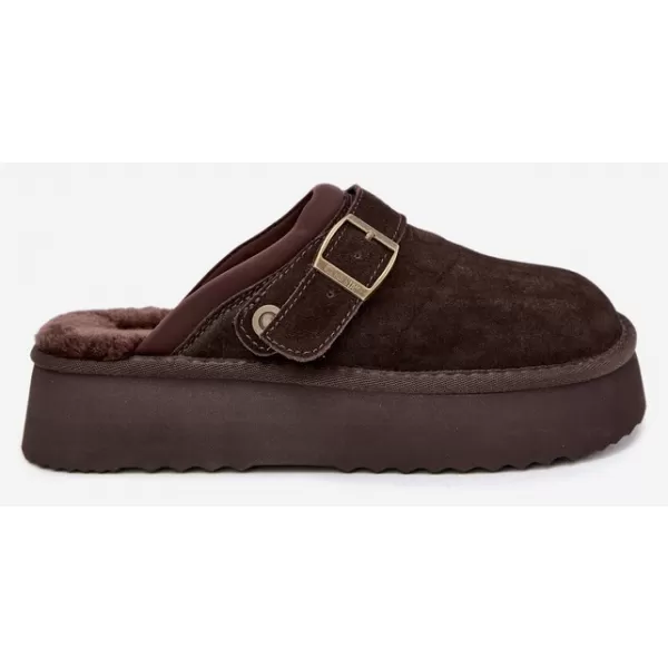 Dámske šľapky BIG STAR SHOES UU274697 BROWN/BEIGE 