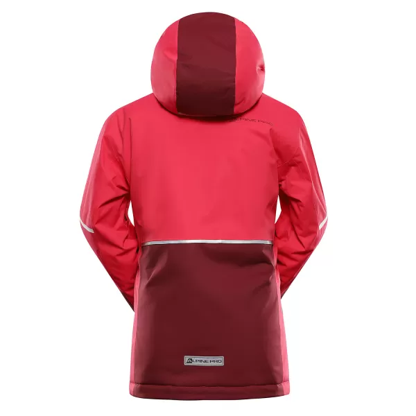  Detská lyžiarska bunda ALPINE PRO DEARO 3 RASPBERRY 