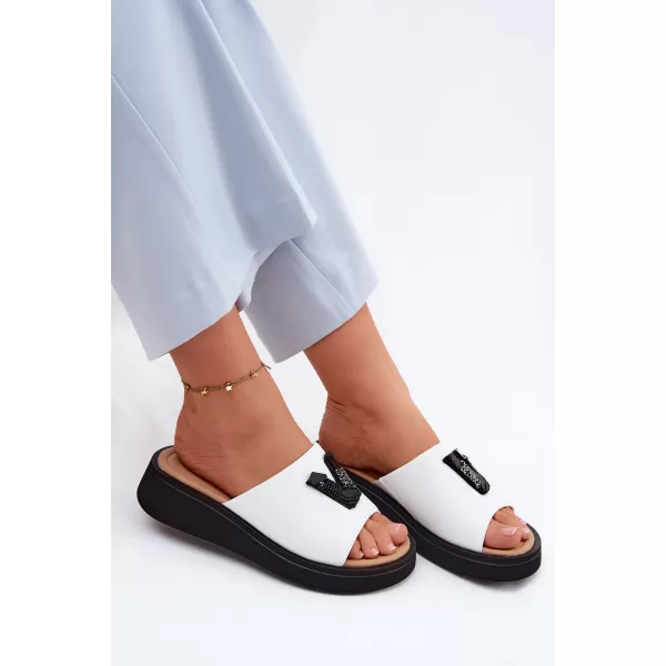  Dámske šľapky VINCEZA 66950 WHITE 