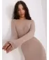 Dámske šaty BASIC FEEL GOOD RV-SK-9218.16 DARK BEIGE
