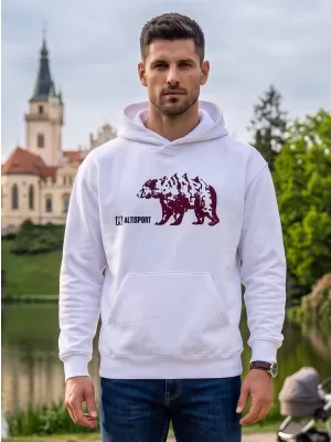 Pánska mikina ALTISPORT ALM193422 BIELA