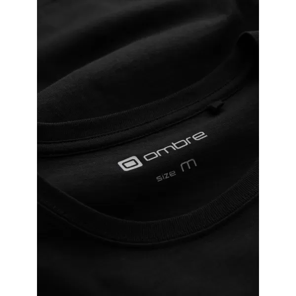  Pánske tričko OMBRE OM-TSPT-0299 BLACK 