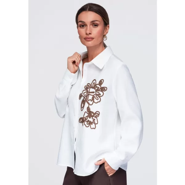  Dámska košeľa OMBRE OW-SH-E0073 WHITE 